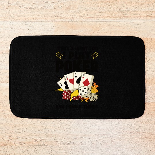 Poker Casino Poker Player Gambling Roulette Gift Bath Mats