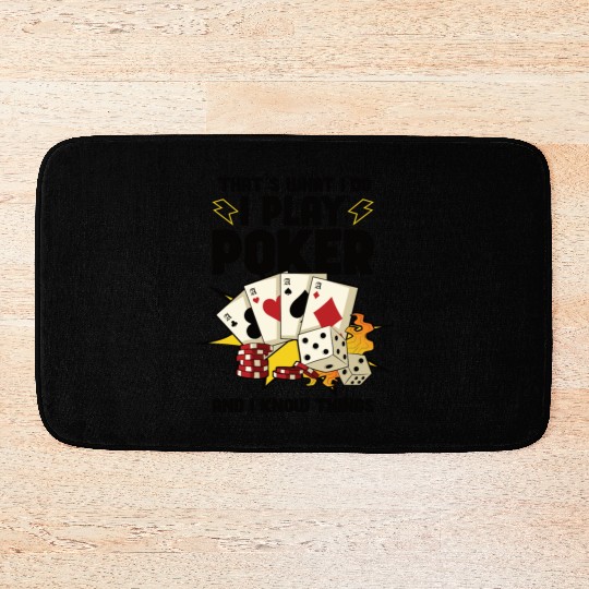 Poker Casino Poker Player Gambling Roulette Gift Bath Mats