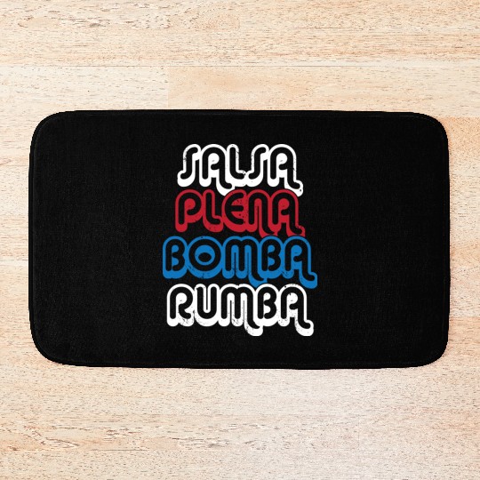 Puerto Rico Dance Salsa Plena Bomba Rumba Bath Mats