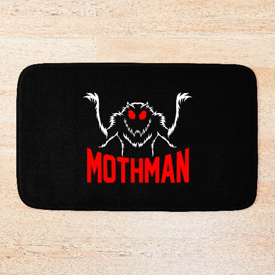 Folklore Monsters Cryptid Goth Mothman Bath Mats
