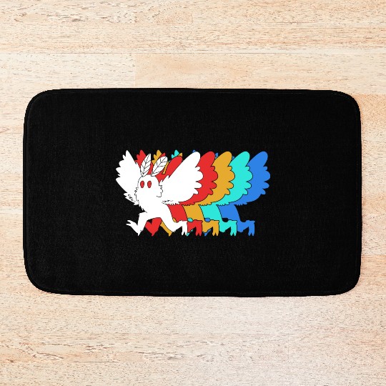 Cryptozoologist Cryptid Mothman Bath Mats