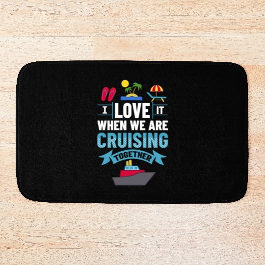 Cruise Ship Vacation Trip Party Sailing Boating Bath Mats