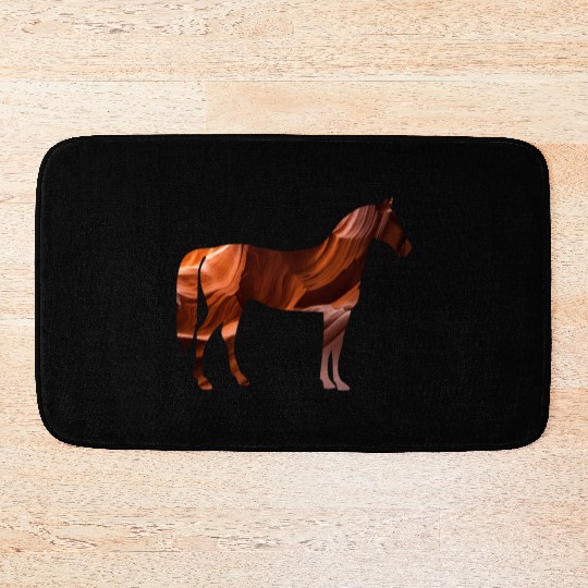 Rocky Horse - Grand Canyon rocks Bath Mats