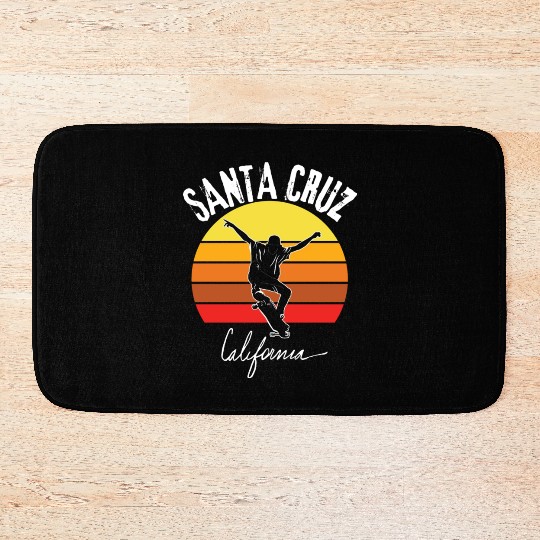 Old School Skater Santa Cruz California Bath Mats