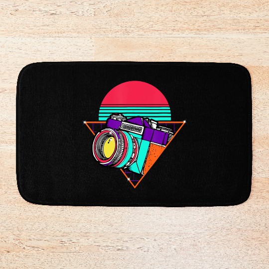 Retro Photography Day Gift Camera Photographer Bath Mats