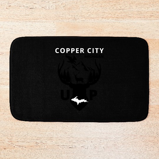 Copper City Michigan Upper Peninsula Bath Mats