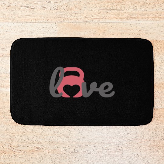 Love Kettlebell Fitness Dumbbell Bath Mats