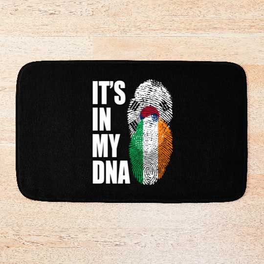 South Korean And Irish Mix Heritage DNA Flag Bath Mats