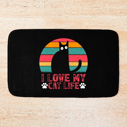 Funny Cat Meme Cat Owner Cat Lover I Love My Cat L Bath Mats