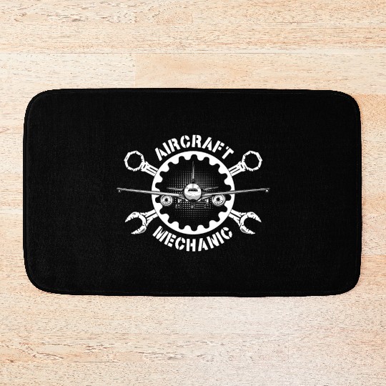 Aircraft Mechanic Plane Aviation Love Airplanes Bath Mats