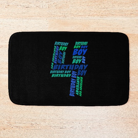 Birthday Boy 4th Birthday | Boys Birthday Bath Mats |