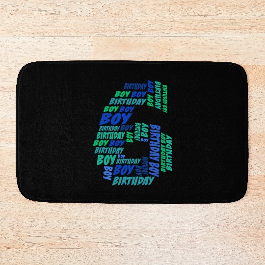 Birthday Boy 6th Birthday | Boys Birthday Bath Mats |