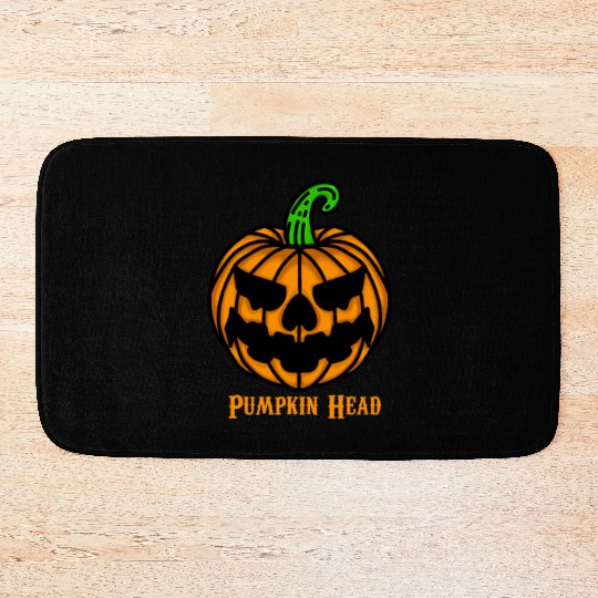 pumpkin head Bath Mats