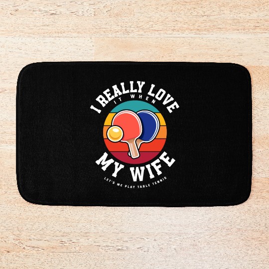 Funny Ping Pong Table Tennis Gift Bath Mats
