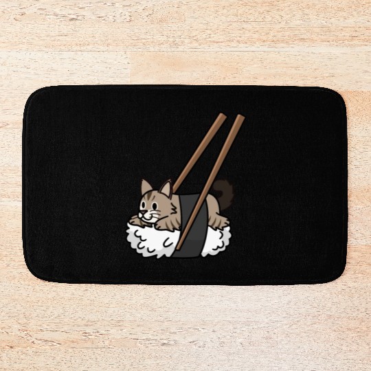Maine Cat Nigiri Sushi Bath Mats