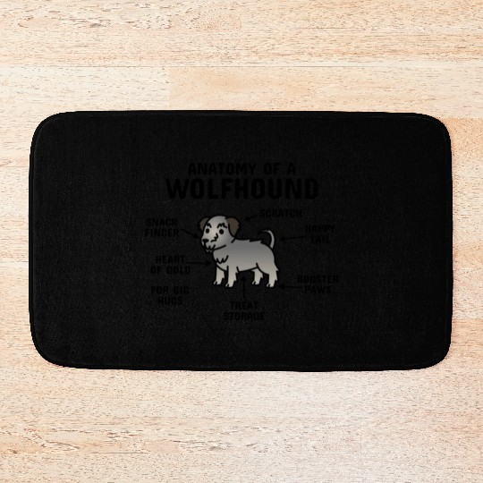 Anatomy Of A Irish Wolfhound Bath Mats