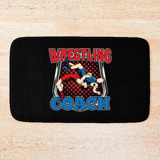 Wrestling Coach Hobby Wrestler Wrestle Bath Mats
