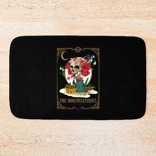 Horticulture Plants Tarot Card Occult Club Gothic Bath Mats