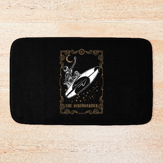 Tarot Card Occult Club Gothic Surfer Surfboard Bath Mats