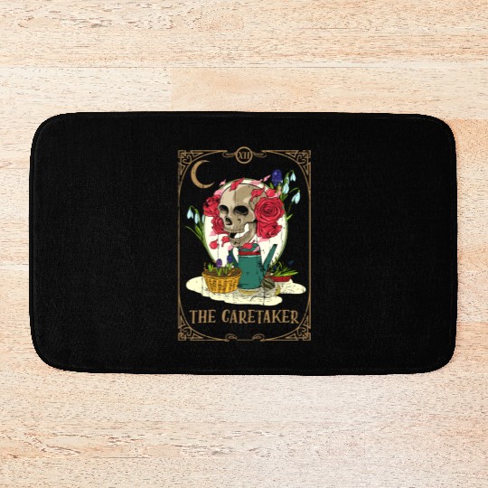 Caretaker Plants Tarot Card Occult Club Gothic Bath Mats