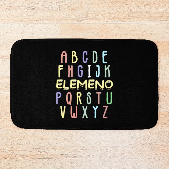 ABC Elemeno Kindergarten Teacher Cute Gifts Back Bath Mats