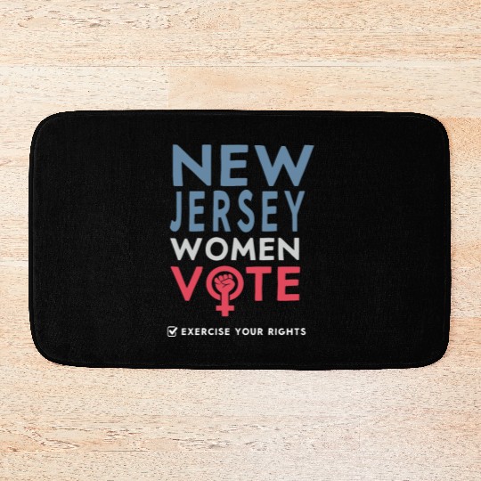 New Jersey Women Vote Voter 2022 Election Bath Mats