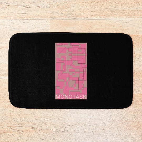 Pink print by MONOTASK Bath Mats
