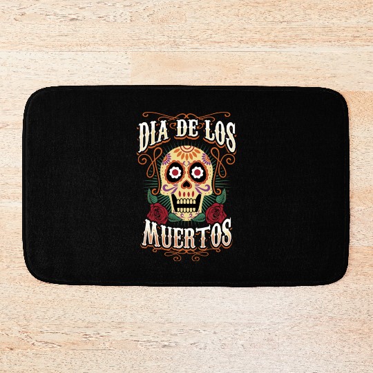 Dia De Los Muertos Day Of The Dead Calavera Bath Mats