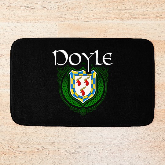 Doyle Family Irish Coat of Arms Clan Crest Bath Mats