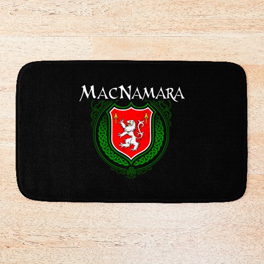 MacNamara Family Irish Coat of Arms Clan Crest Bath Mats