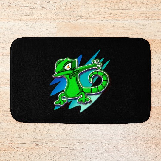 Dabbing Gecko - Jack O Lantern Eyes Bath Mats