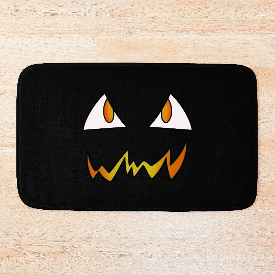Jack O Lantern Face Bath Mats