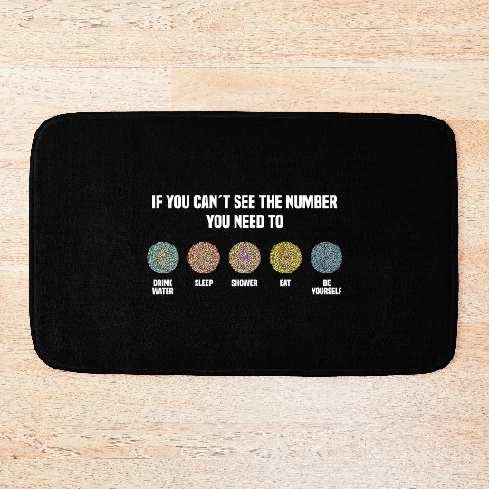 Ishihara Numbers - Be Yourself Bath Mats