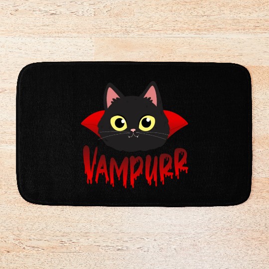 Vampurr | Cat Lover Gift | Halloween Gift | Cat Bath Mats