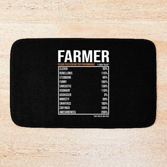 Farmer Daily Value funny Farmer Bath Mats