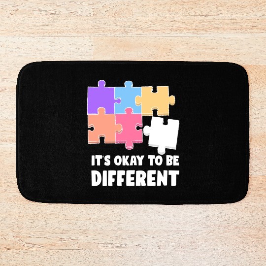 Funny Autism Teacher Bath Mats