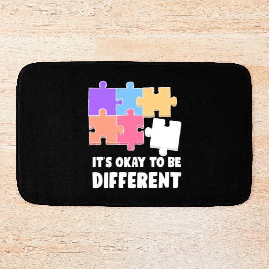 Funny Autism Teacher Bath Mats