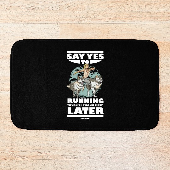 Run jogging sport race training gift Bath Mats