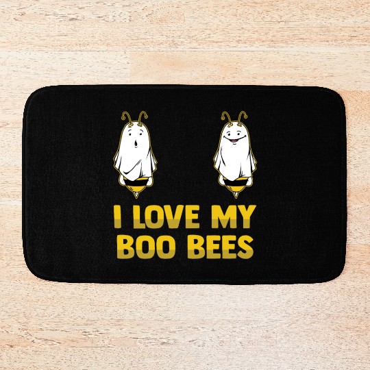 I Love My Boo Bees Bumble Bees Halloween Costume Bath Mats