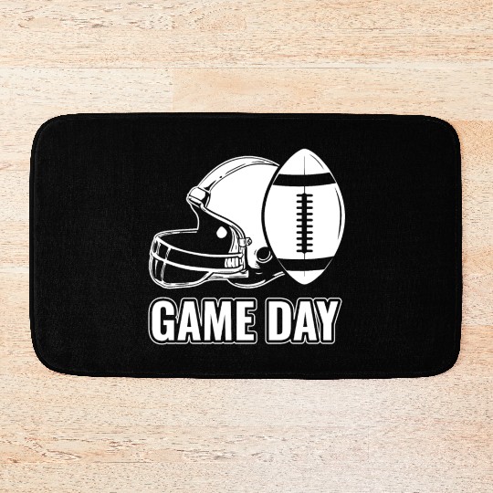 American Football Fan Support Game Day Football Bath Mats