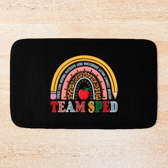 Team SPED Teacher Rainbow Bath Mats
