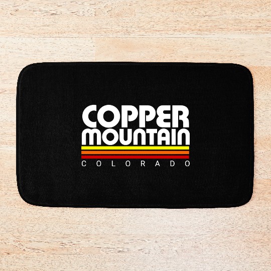 Retro Copper Mountain Colorado Bath Mats