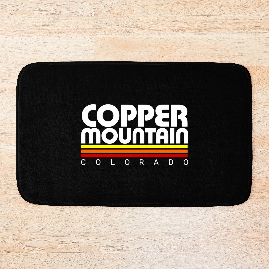 Retro Copper Mountain Colorado Bath Mats