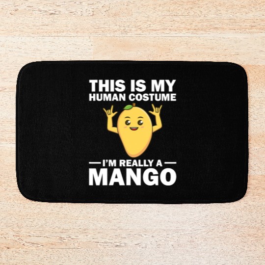 Funny This Is My Human Costume Mango Fruit Lover Bath Mats