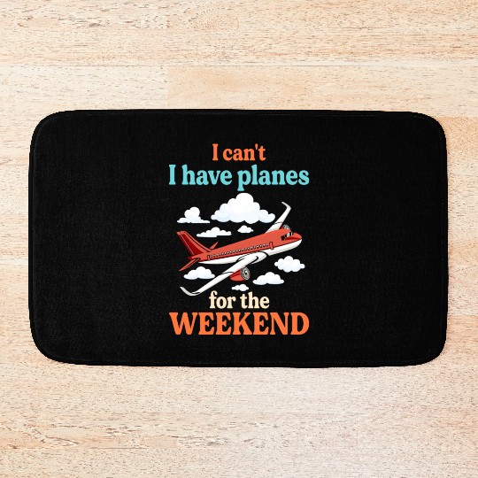 Airline Pilot Aviation Themed Pun For a Corporate Bath Mats