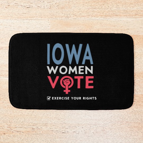 Iowa Women Vote Voter 2022 Election Feminist Bath Mats