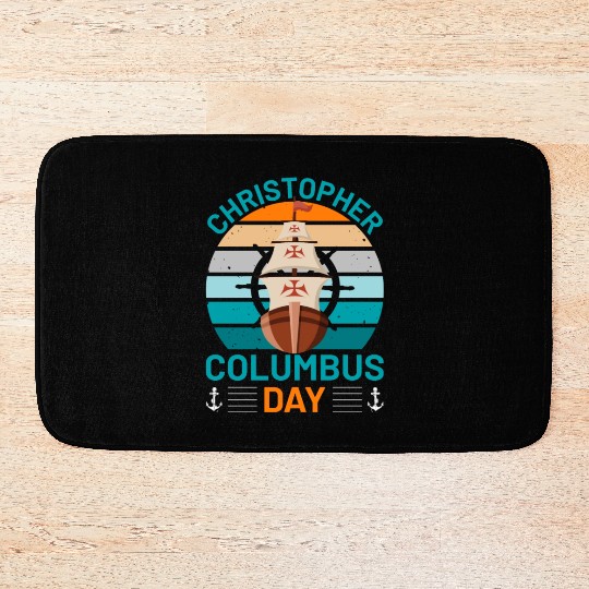 Columbus Day for Christopher Columbus lover Bath Mats