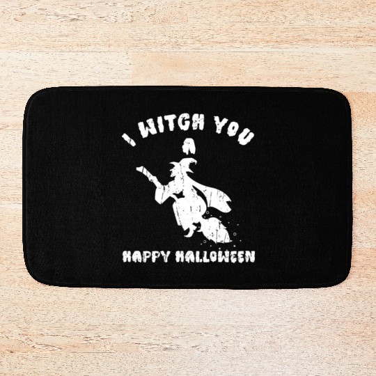 I witch you a Happy Halloween. - voodoo Bath Mats