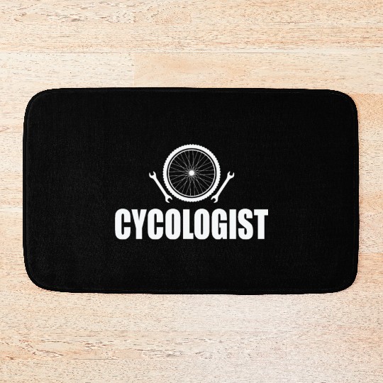 Cycologist Bicycle Mechanic Workshop Bath Mats