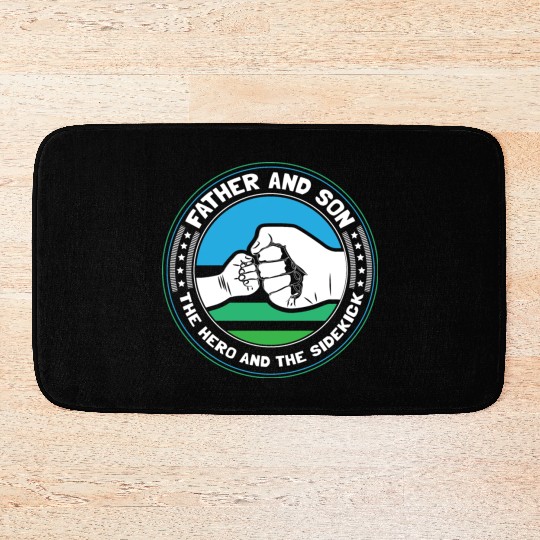 Father And Son Newborn Family Bath Mats